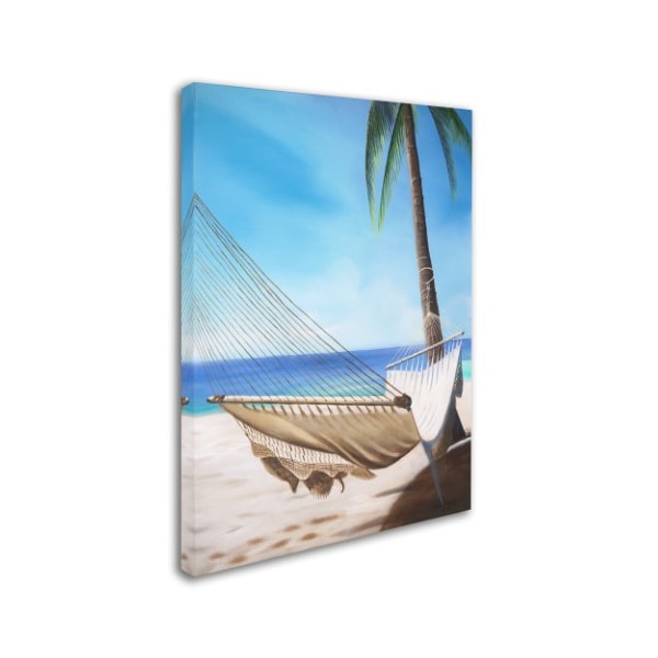 Geno Peoples 'Beach Hammock' Canvas Art,14x19